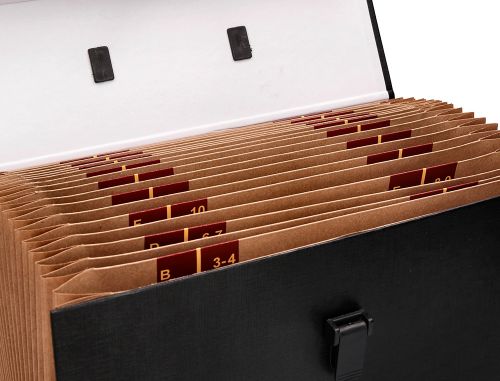 Mala classificadora liderpapel com fole e asa cartao forrado 19 departamentos 255x390x120 mm cores sortidas , Liderpapel , 19615 , 8423473801837
